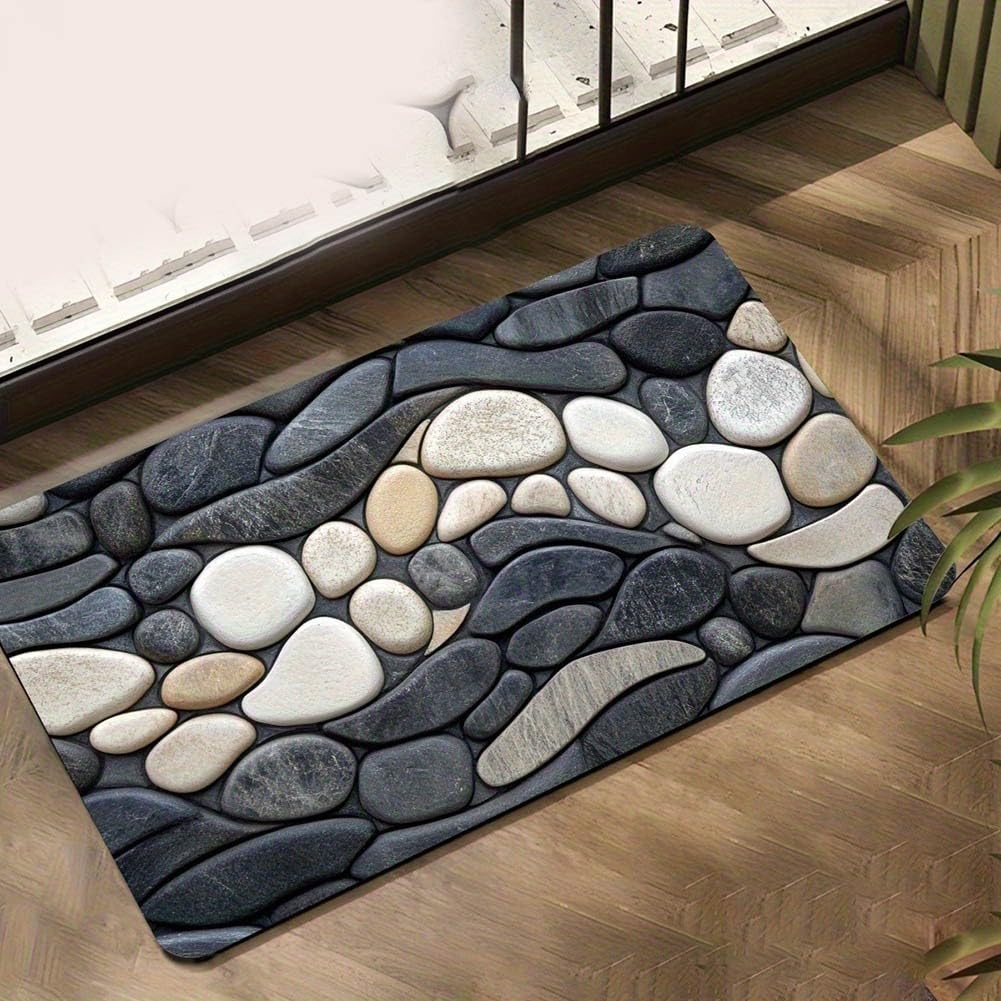 Tapis de bain super absorbant à séchage rapide antidérapant lavable pour la maison