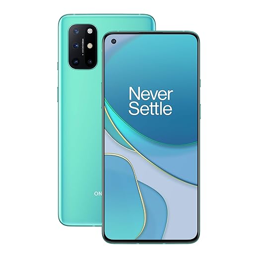 OnePlus 8T Smartphone 6.55 "120 Hz FHD + Display Fluido, 12 GB di RAM + 256 GB di Spazio di Archiviazione, Quad camera, 65 W Warp Charge, Dual SIM, 5G, Aquamarine Green