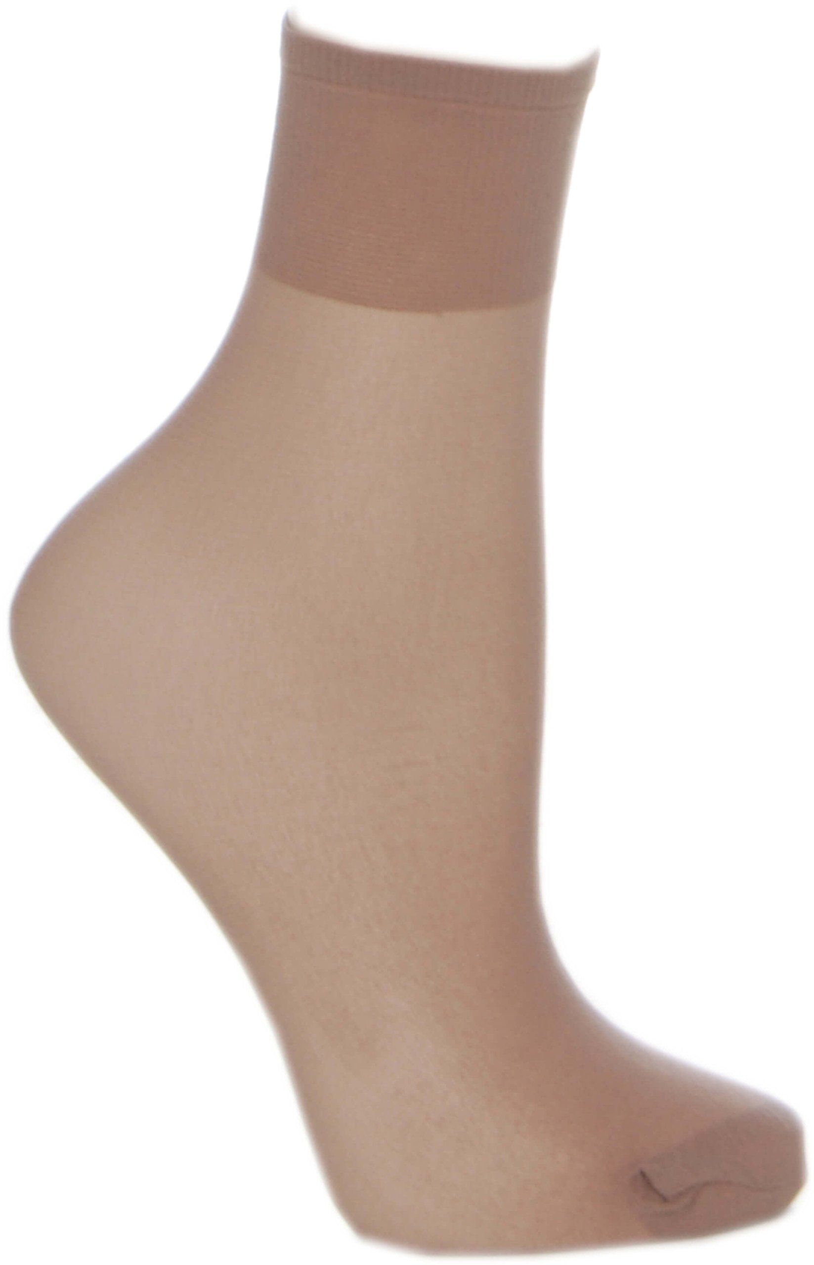Cosyfeet Women's Mink Extra Roomy Softhold® Premium Ankle Highs 15 Denier - One Size Fits All