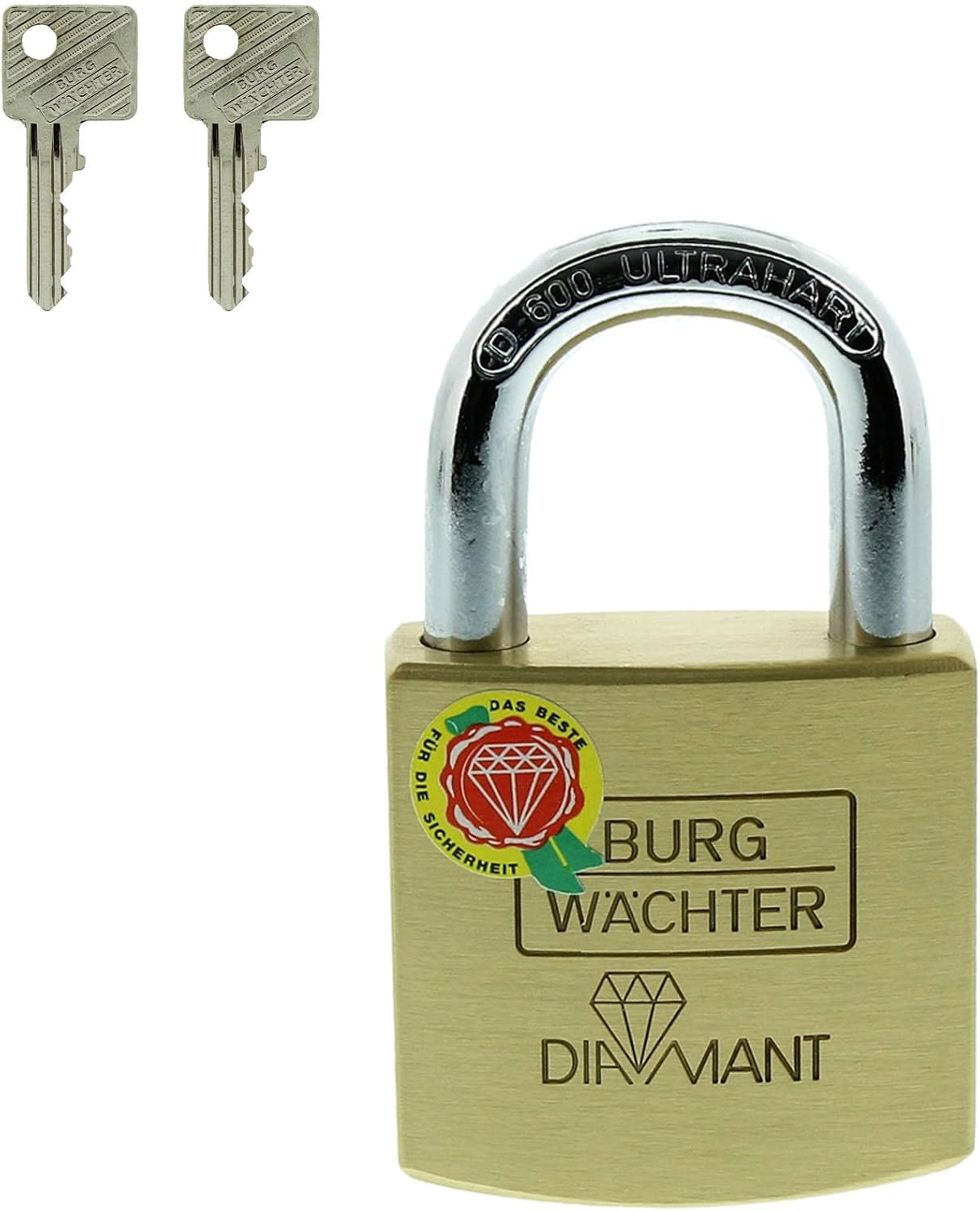 Burg-Wächter Diamant D 600 40 SB Cylinder Lock, Brass