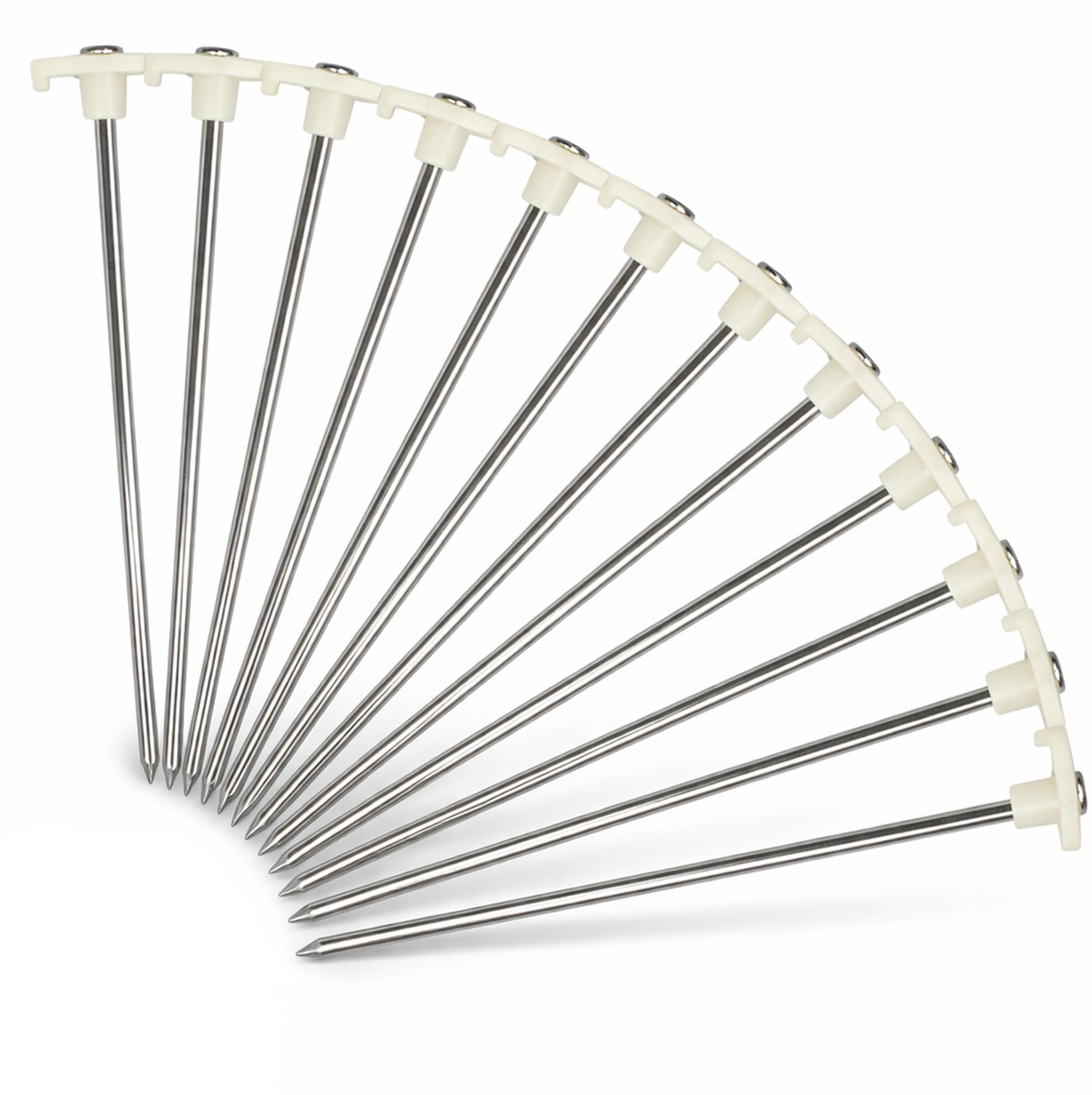 24 Glow In the Dark Rock Pegs | Large Heavy Duty Storm Proof Tent Pegs, Galvanised Steel Rust Proof | Awning, Camping, Tents, Tarpaulin Camping Tents, Gazebos and Gardening