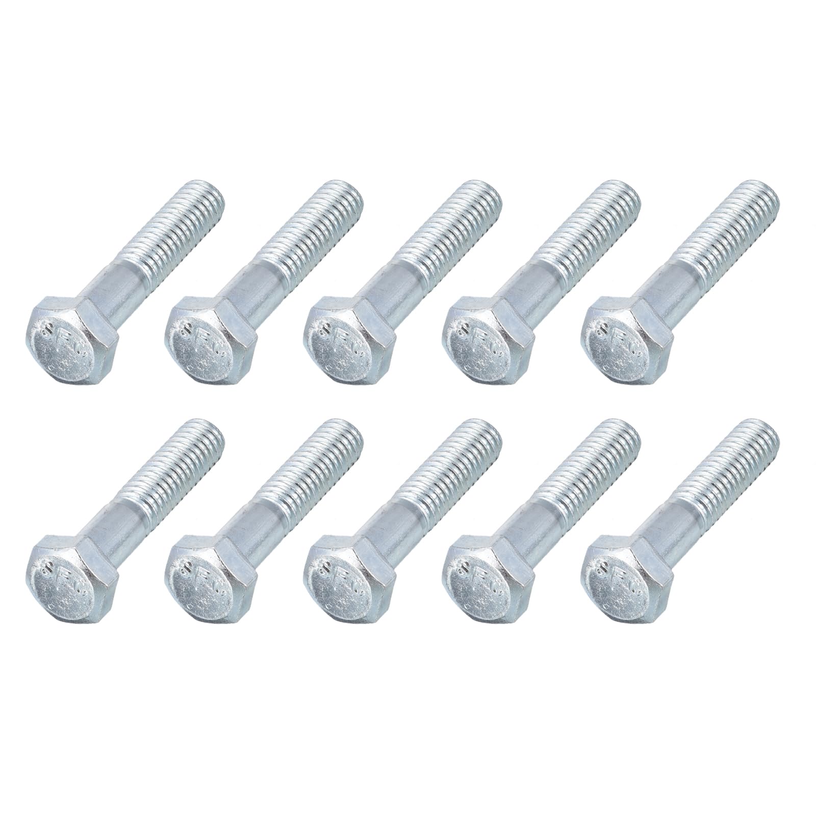 METALLIXITY Hex Bolts (5/16-18x1-1/2") 10Pcs, Carbon Steel Zinc Plated, Coarse Thread UNC Hex Head Screw Bolt