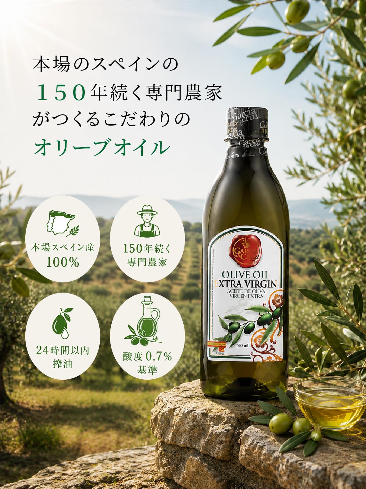 Amazon.co.jp: ガルシア エキストラバージン オリーブオイル 1000ml
