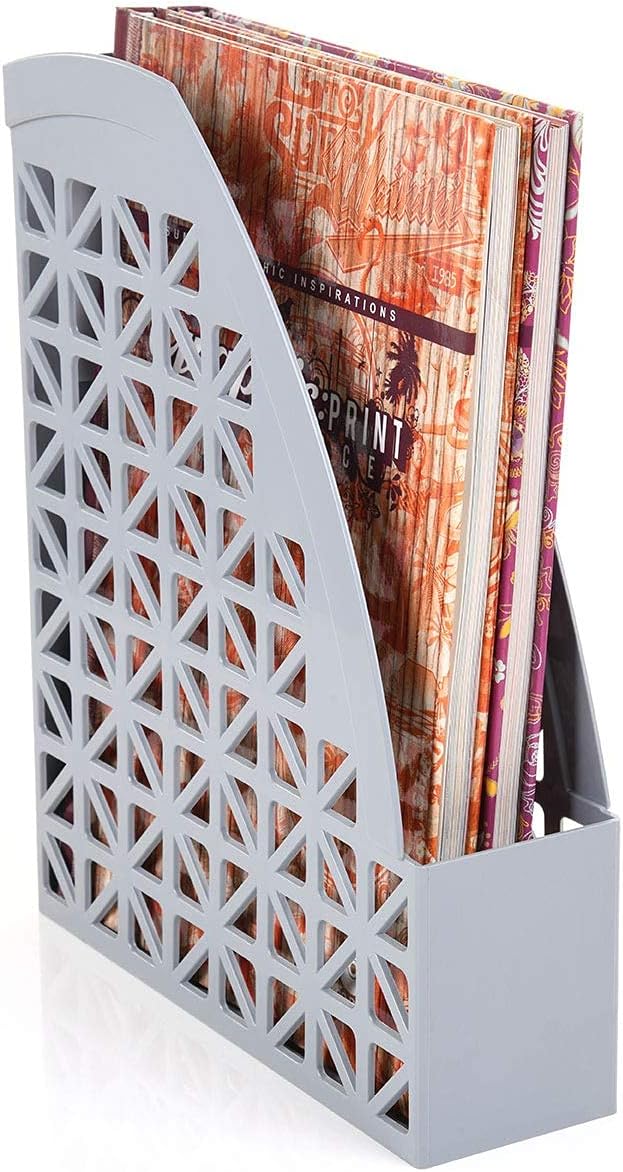 Mintra Office Plastic Desk Organizer 2pk Magazine File (Grey)