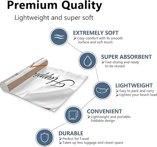 Miniatura 2 de Tiirreez Toalla de playa personalizada añade tu foto y texto, toallas de playa personalizadas de 30 x 60 pulgadas, toalla de playa ligera y compacta