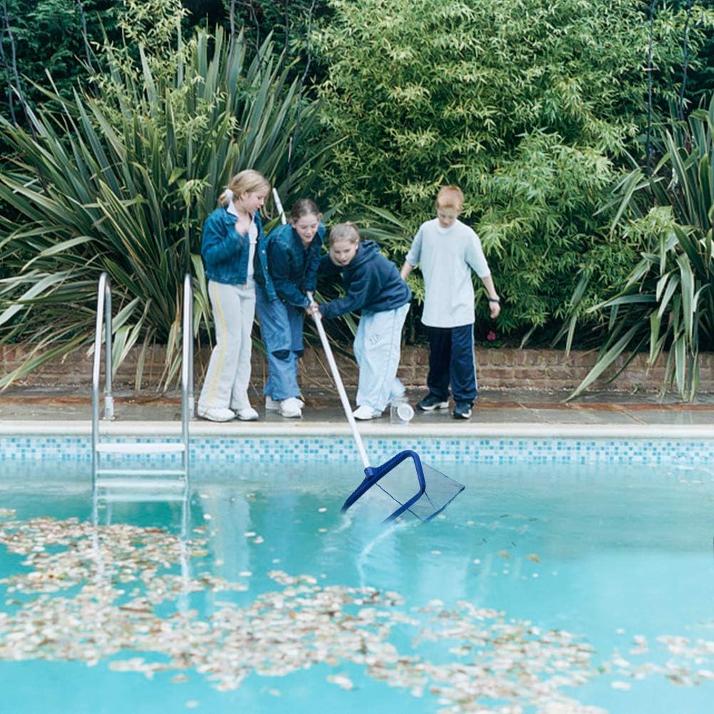 EXPAWLORER Pool Leaf Skimmer Net Rake - Swimming Pool Cleaning Tool with Heavy-Duty Frames & Sturdy Mesh Nets : Patio, Lawn & Garden