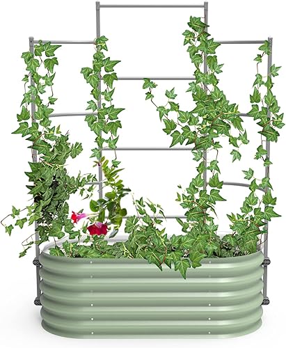 Vego garden Sistema modular de enrejado de pared, sección triple de 4.0 pies de largo para camas de jardín de 2.0 x 4.0 pies disponible en Yaxa Peru
