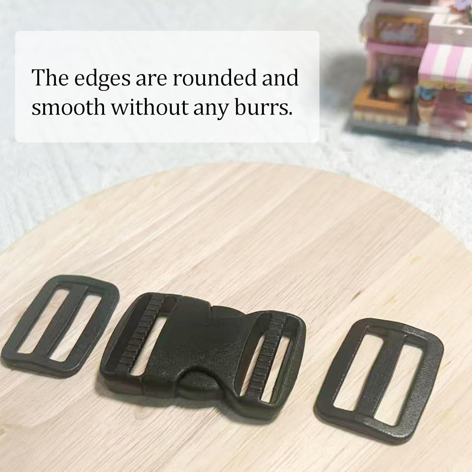 20 Set 1 Inch Plastic Buckle for Straps - Quick Release Buckle with 40pcs Tri-Glide Slide Clip Adjustable Heavy Duty Buckles for 1 Inch Wide Nylon Webbing Straps Luggage Backpack Straps - Image 4