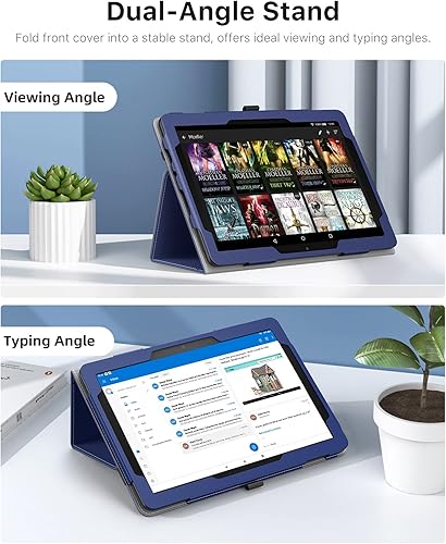 Miniatura 3 de MoKo Funda compatible con la nueva tableta Tienda Kindle Fire HD 10 y 10 Plus (11 generación, versión 2021) de 10.1 pulgadas, funda plegable delgada