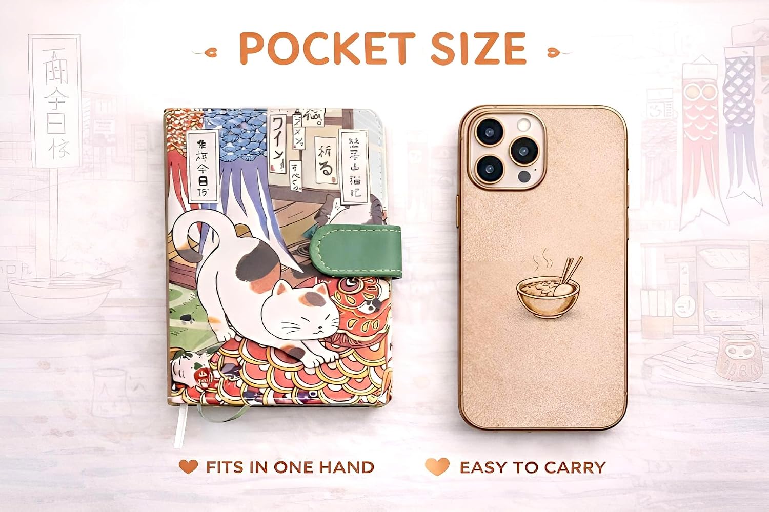 KetA Small Notebook, Small Travel Journal, Pocket Journal Notebook, Mini Journal, A6 Notebook, 5.8 x 4.2 x 0.8 Inches, 224 pages, Catch of the Day