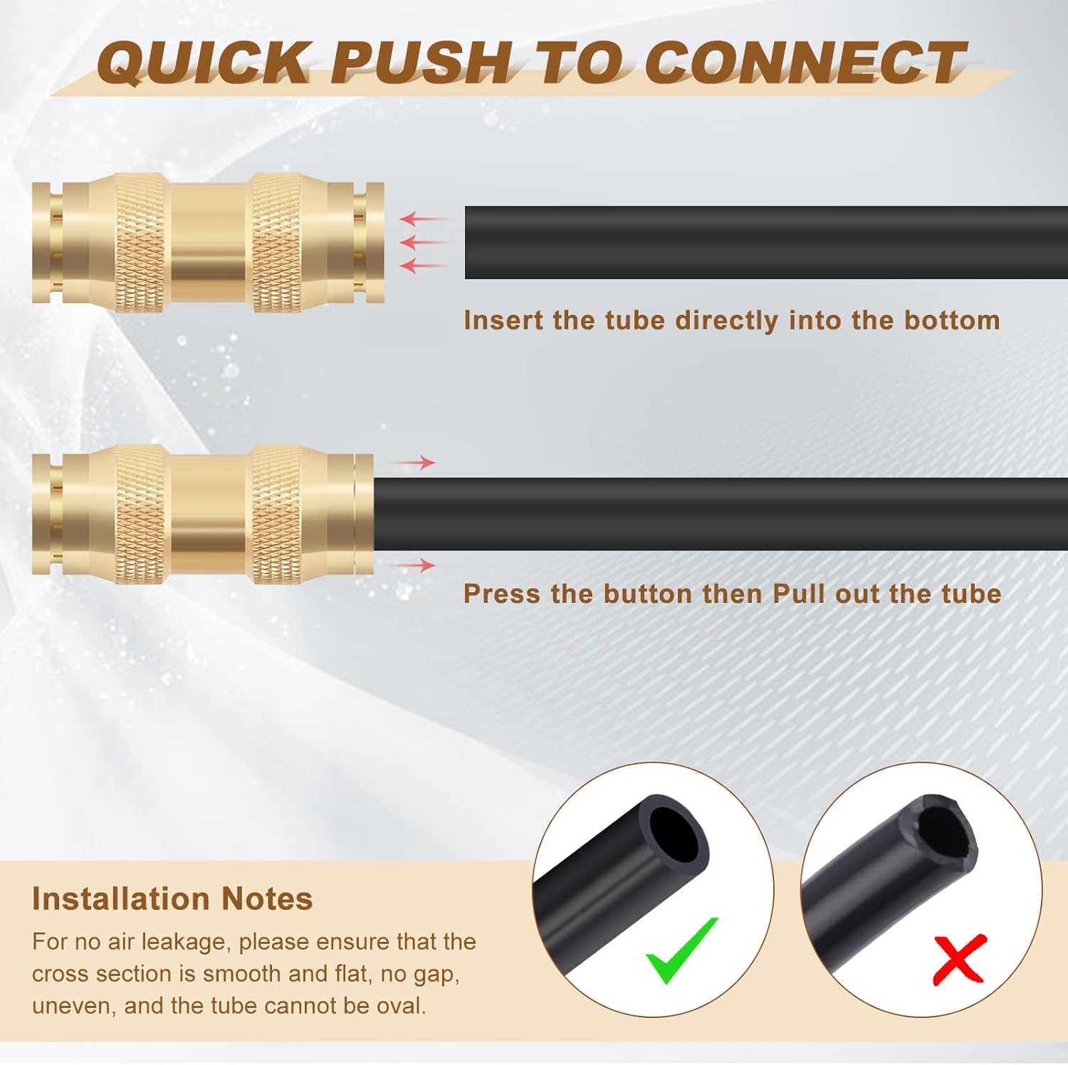 5/8" Quick Push to Connect Fittings Brass Union Straight Joint DOT Approved 5/8 inch tube OD Air Line Adapter Air Spring Suspension Kit for Car Truck Trailers and Air Brake System 10pcs