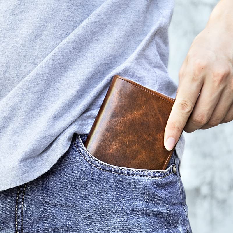 Wallet Thickened Vertical Card Bag Large Capacity Money Clip Name Card Bag(E)4