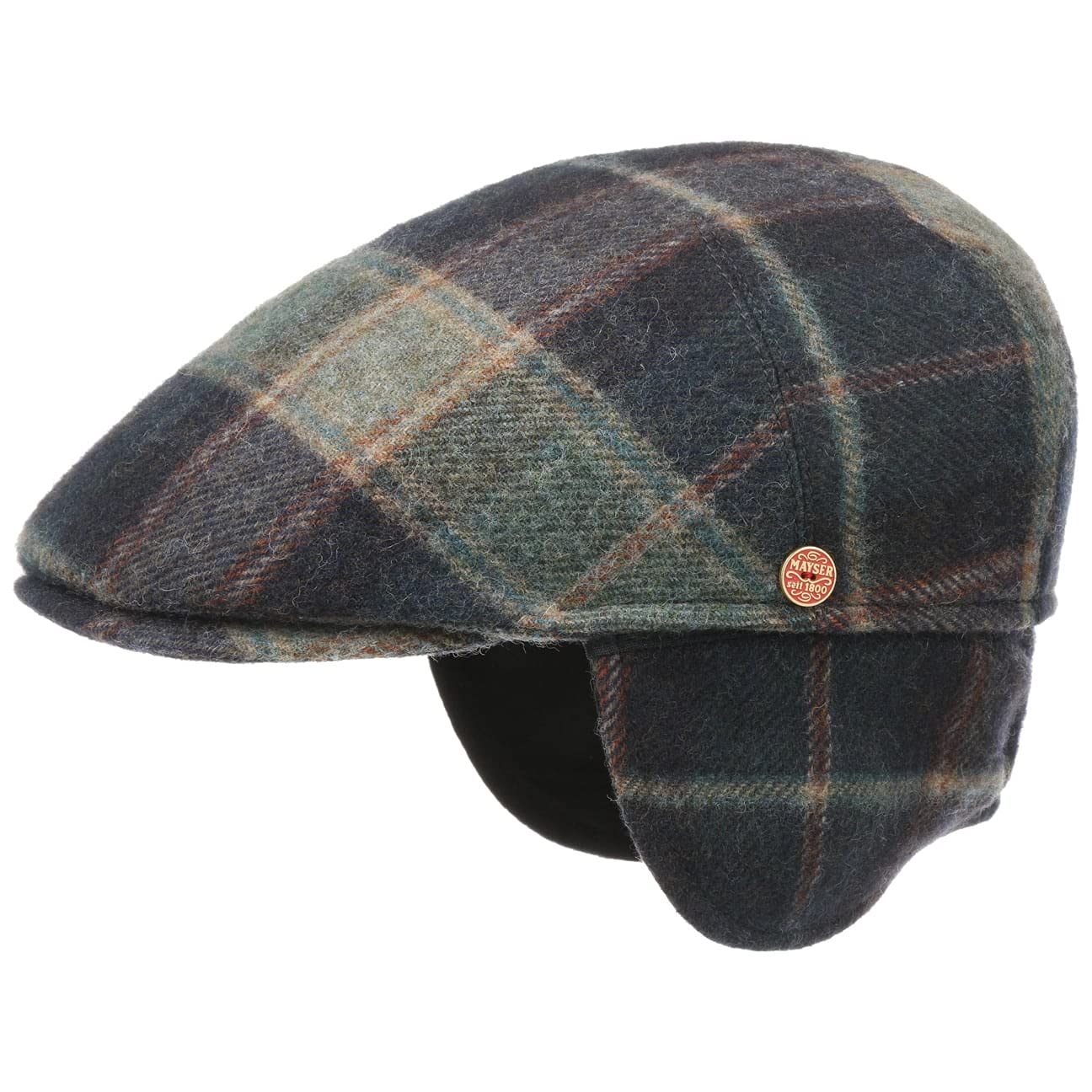 Mayser Sidney Plus British Lambswool Flat Cap Men Blue 7