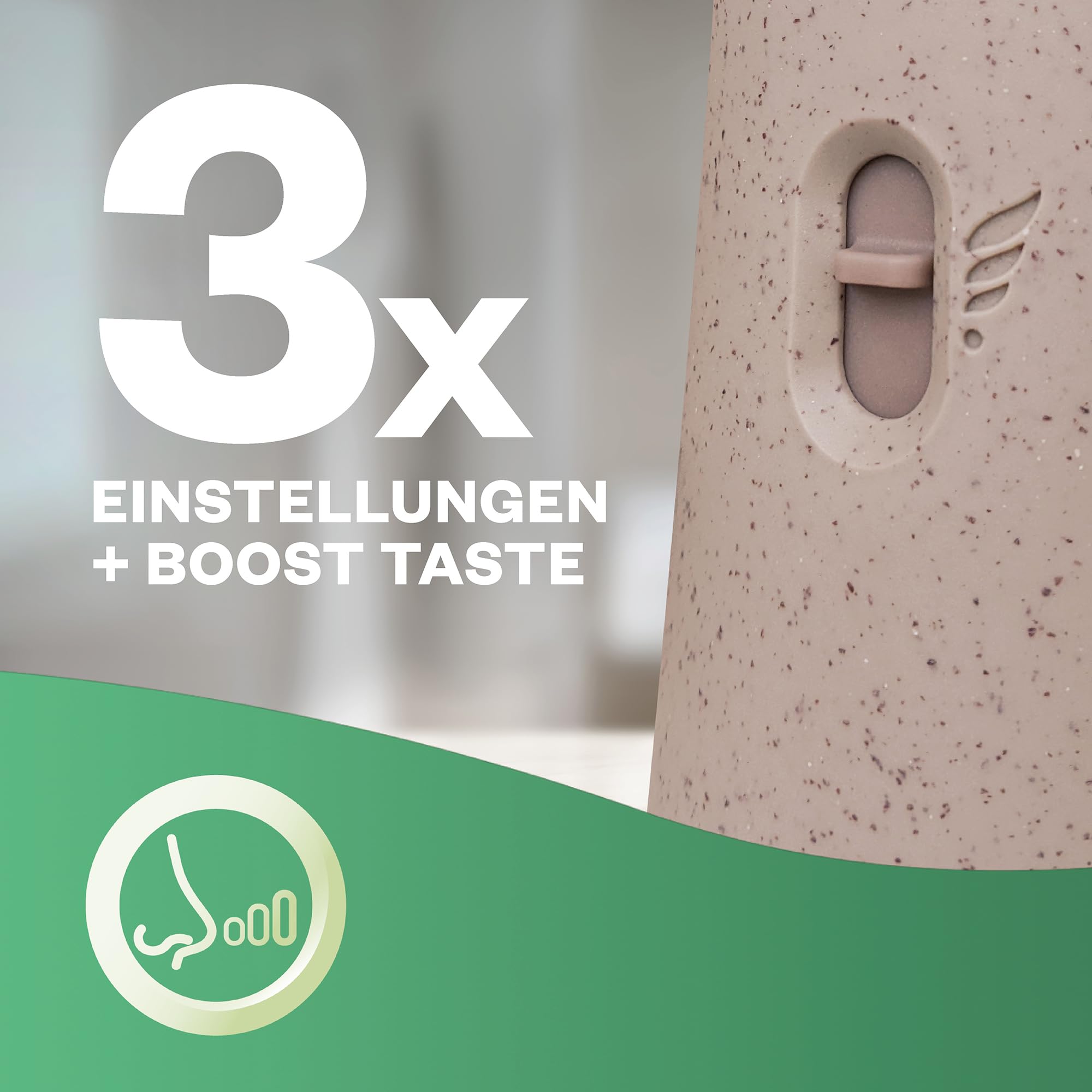 Air Wick Active Fresh – Starter Set – Aeorosolfreier, automatischer Lufterfrischer – Raumduft Jasminblüte – 2 x 228 ml Nachfüller + Gerät