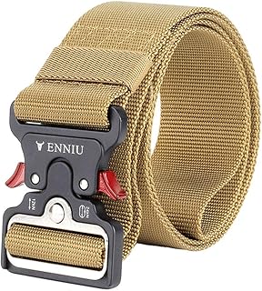 Trjgtas Cinturón Exterior de Entrenamiento Cinturón con Hebilla de Nailon de liberación rápida Cinturón seco Todos los Cinturones (Color : Brown, Size : Einheitsgr��e)