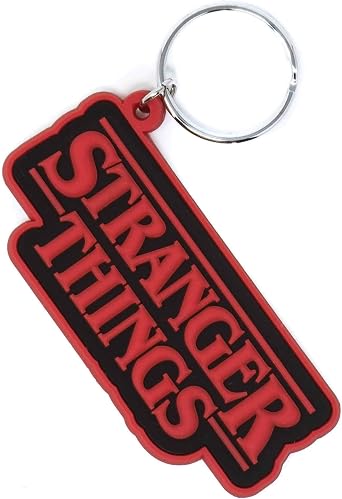 Stranger Things Official Merchandise Logo Keychain One Size Red/Black