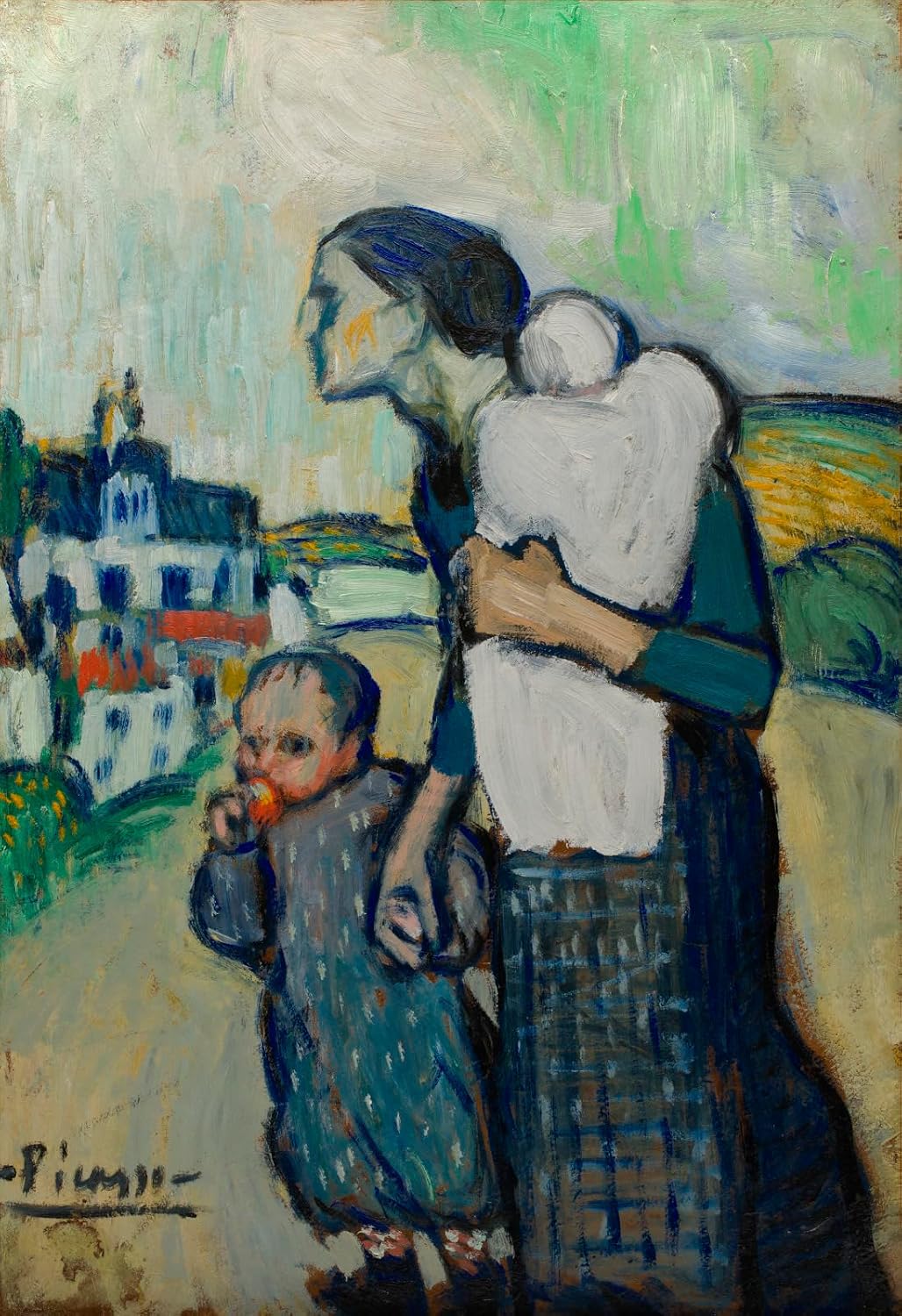 QSDTGHUIKP Pablo Picasso The Mother 40x60cm Frameless Vintage Canvas Wall Print Decor