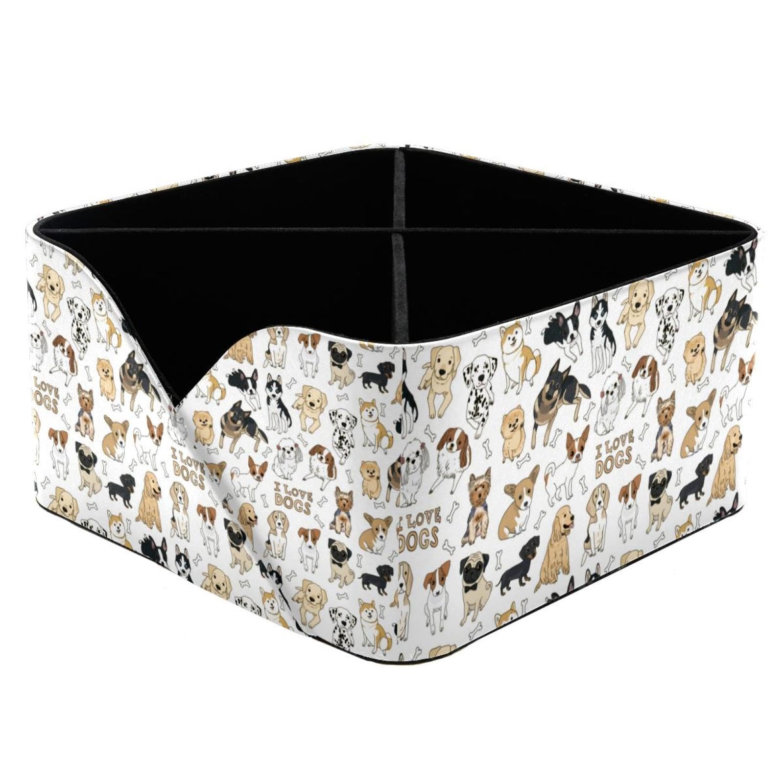 Fournitures de bureau design chien avec boîte de tri à crayons
