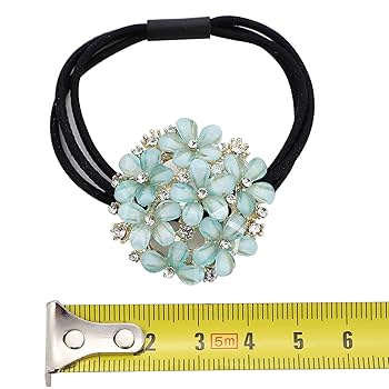 Amazon | （カンパニュラ327）ヘアゴム フラワーブルー 1個 収納