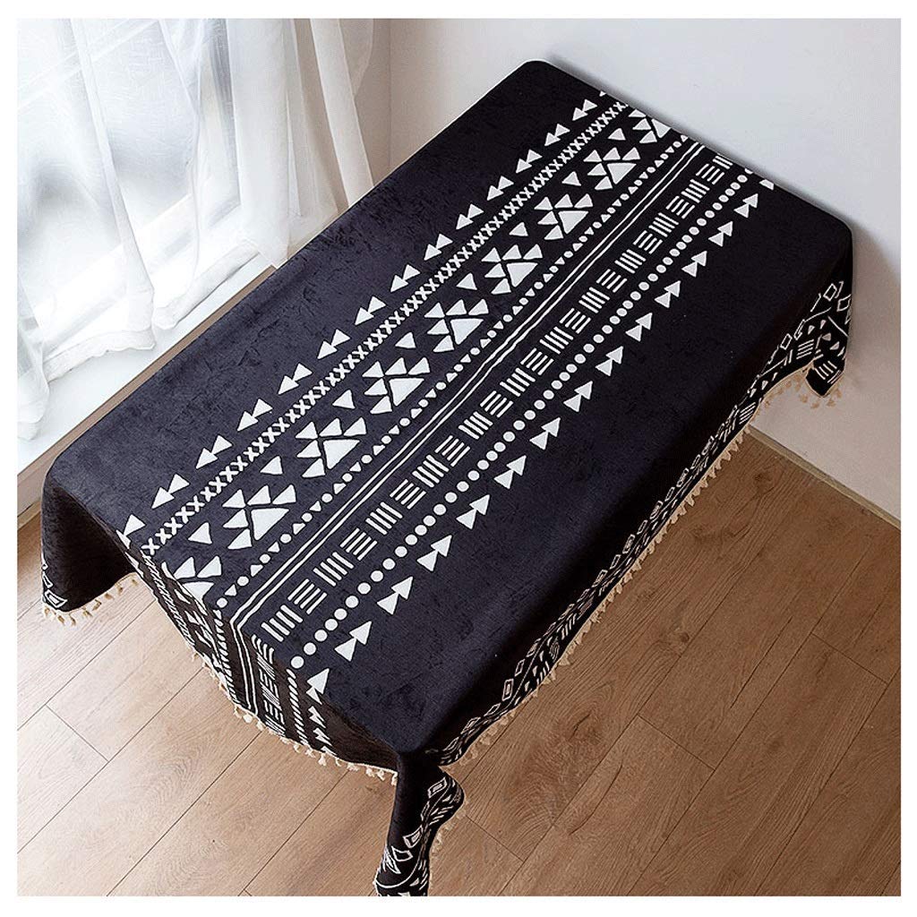 Nappe basse en tissu imperméable chenille au design épuré et finitions haut de gamme