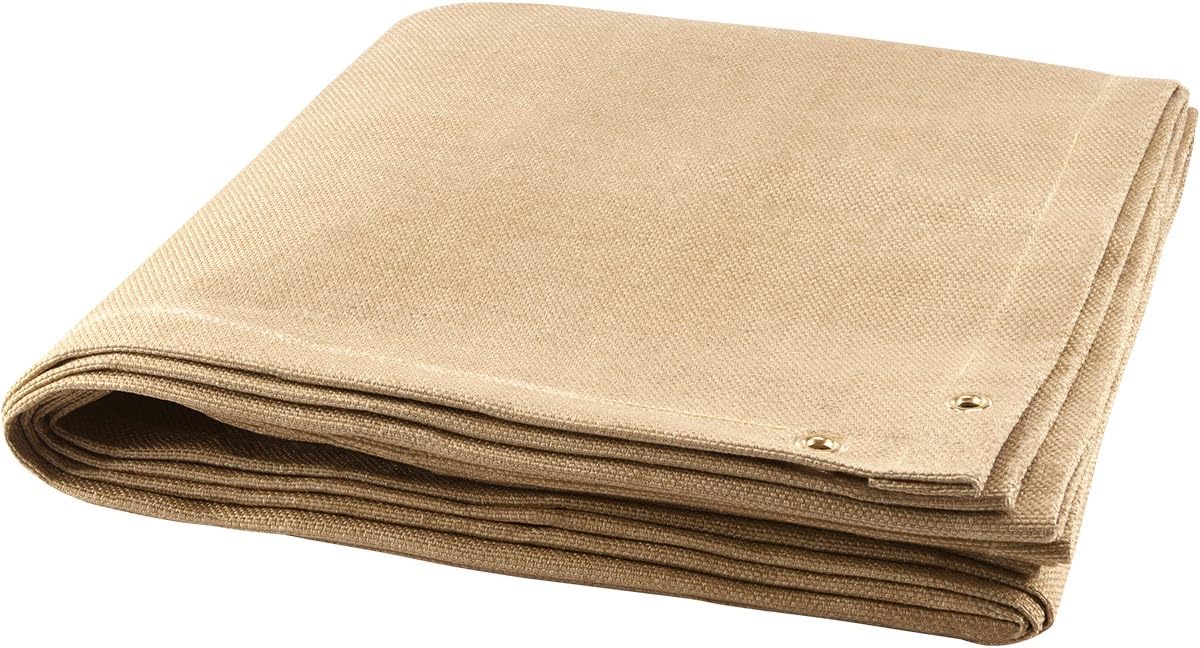 Steiner 387-6X6 Z-Flex Plus 35-Ounce Vermiculite Coated Fiberglass Welding Blanket, Tan, 6' x 6'
