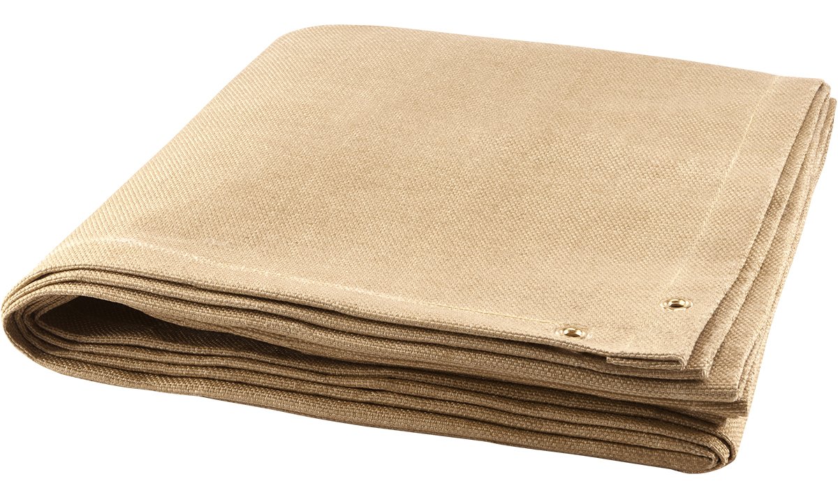 Steiner 387-6X6 Z-Flex Plus 35-Ounce Vermiculite Coated Fiberglass Welding Blanket, Tan, 6' x 6'