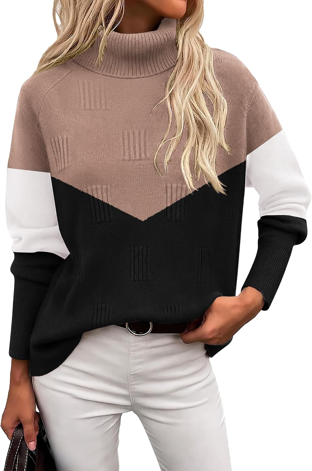  Women's Turtleneck Sweater Long Sleeve 2026 Fall Winter Knitted Top