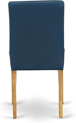 Miniatura 10 de East West Furniture ANAB5-OAK-55 - Juego de mesa de comedor de 5 piezas, incluye una mesa de cocina redonda con pedestal y 4 sillas Parson tapizadas