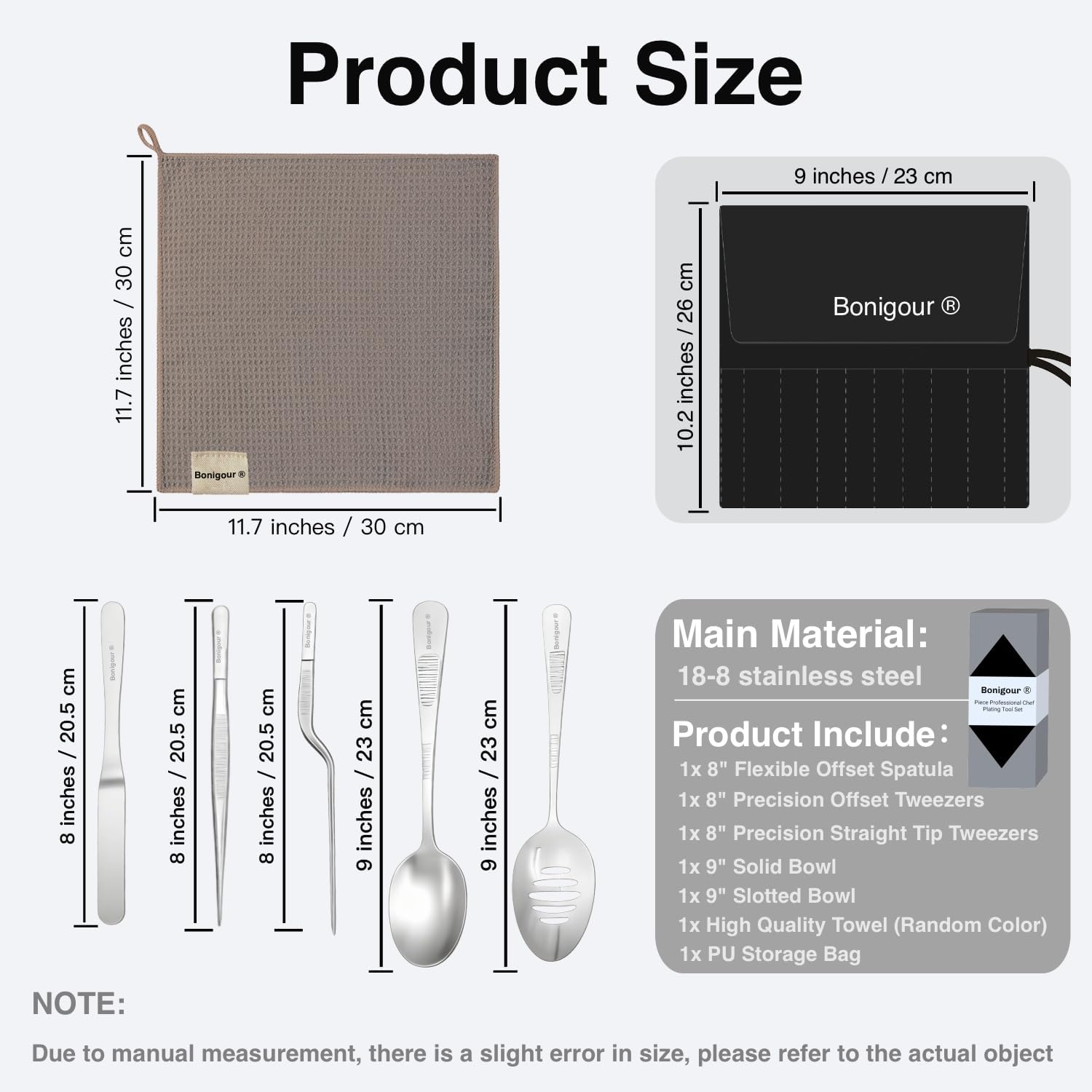 Plating Tool Culinary Set, 6 Piece Professional Chef Plating Tools Kit, Chef Plating Utensils, Spatula, Tweezers for Modernist Cuisine Food Art, Black, Cooking Utensils (Silver)