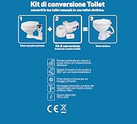 Navpower 12V Elektromos WC Konverziós Készlet Hajó Lakóautó Karavánhoz Jabsco Kompatibilis 3