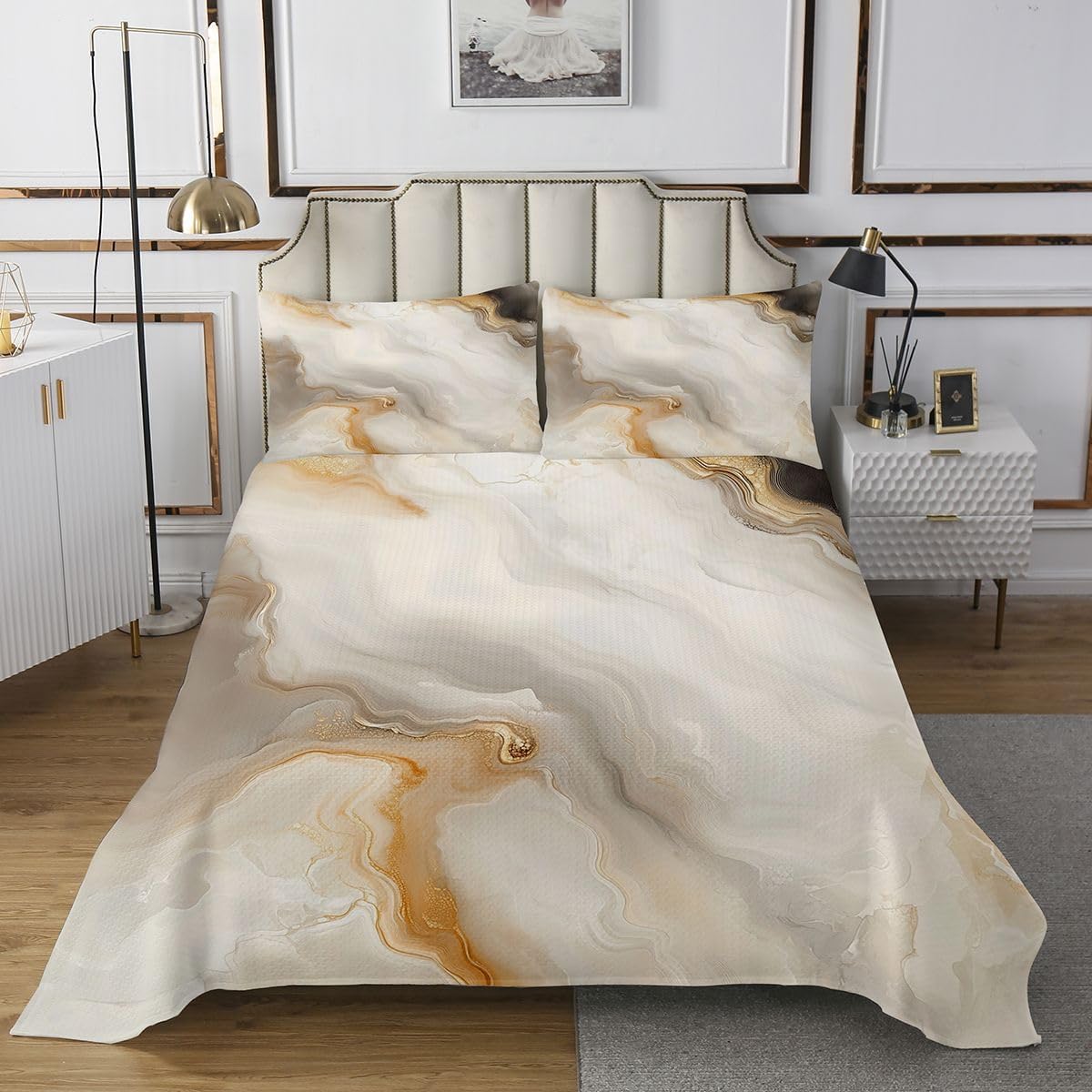 Homewish Black and Purple Bedspread Twin Size,Abstract Painting Art Bedding Sets 2Pcs for Kids Girls Boys Room Decor,Modern Urban View Comforter Set Graffiti Art Quilt Coverlet,1 Pillowcase