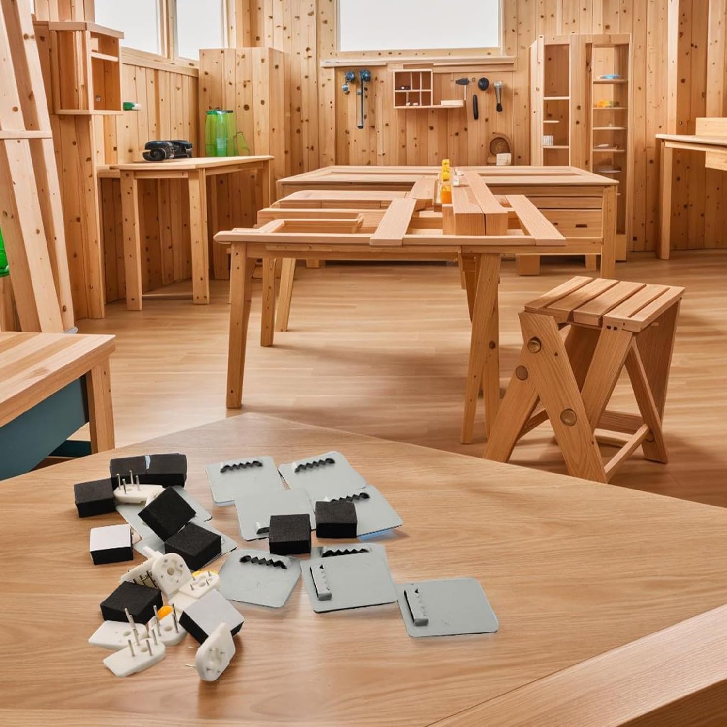 Metal Picture Frame Hangers 10-Pack, 40x40mm Invisible Mirror Hanging Clips with 4kg Load Capacity, Heavy Duty Hardware for W Mounting Photos and Art in Living Room Bedroom Office