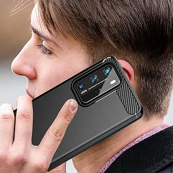 Case for Huawei P40 Pro Case, P40 Pro Plus/for Huawei P40 Pro+ ELS-NX9 Case Slim Soft TPU Case Shock-Absorption Protective Shockproof Phone Cover for Huawei P40 Pro Black