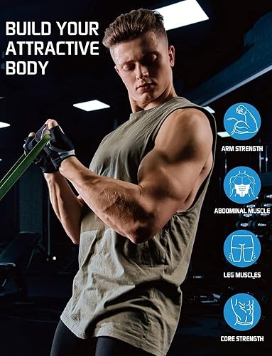 Miniatura 4 de LEEKEY - Juego de bandas de resistencia bandas de asistencia para dominadas banda de resistencia elásticas bandas para entrenamiento de resistencia