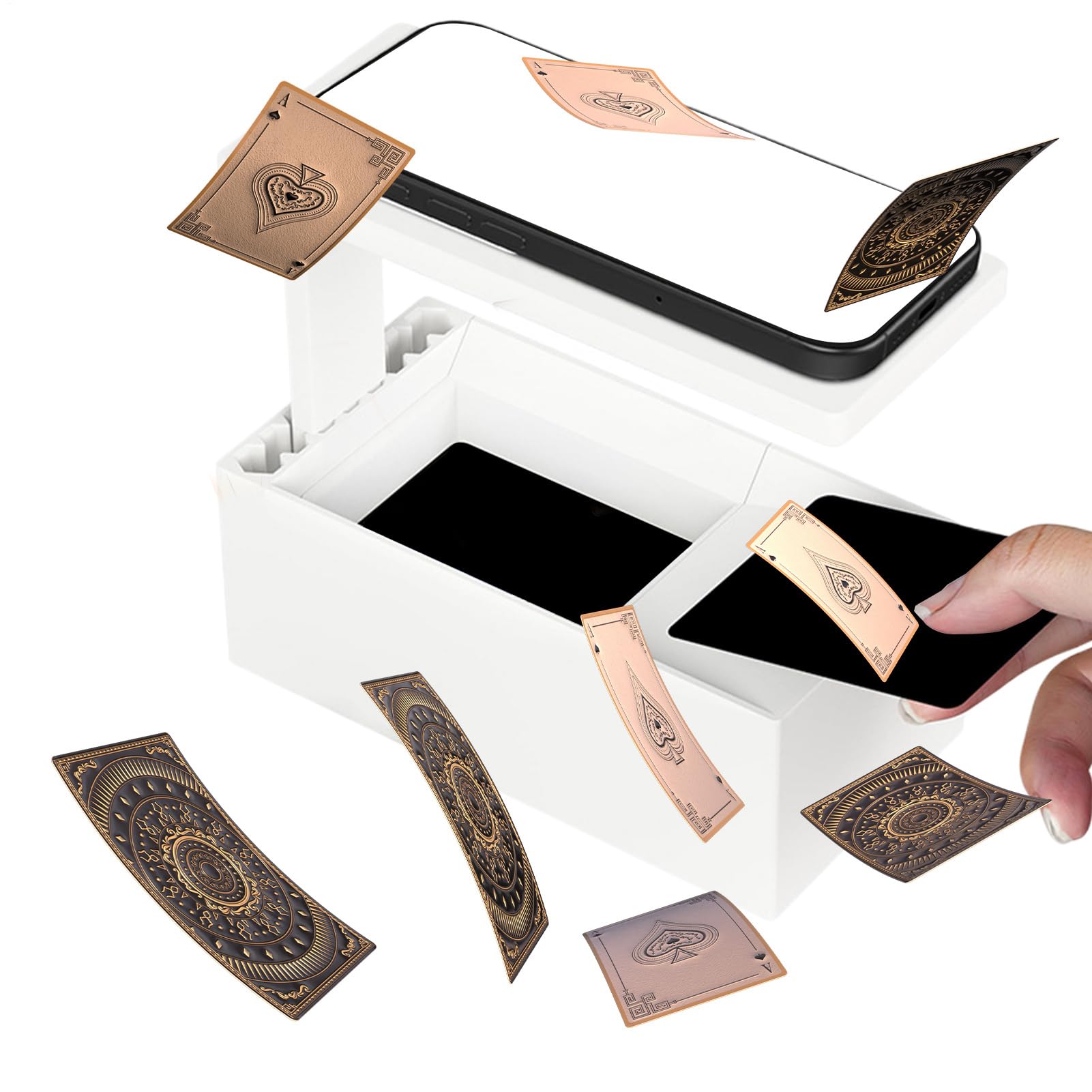 Supporto Per Scanner Di Carte Stampato In 3D Per Adattamento Preciso | Portascanner Per Carte Di Dimensioni Standard Adatto A Serata Di Raduno Festa Casa Bambini Studenti Collezionisti