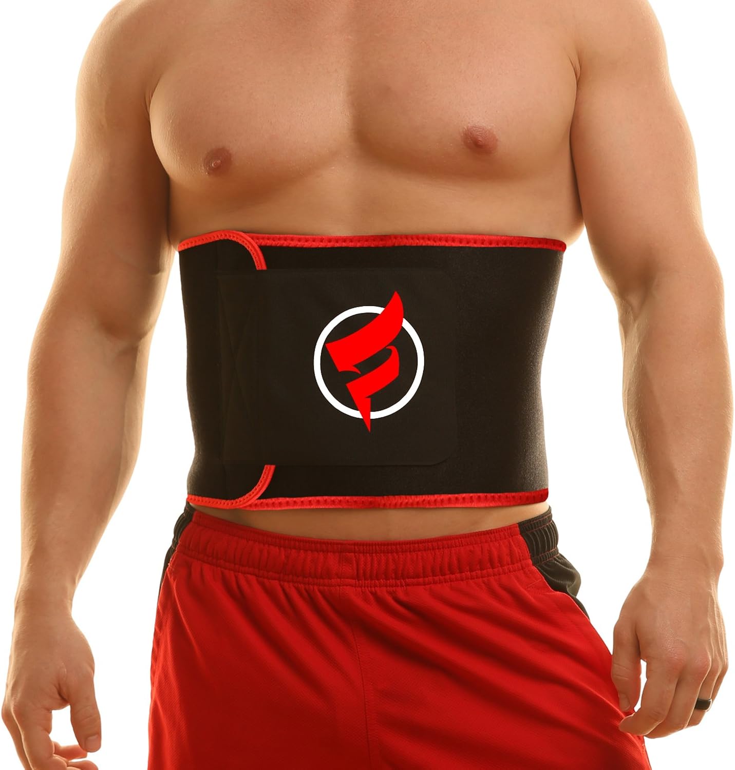 Fitru Waist Trimmer Sauna Ab Belt For Women & Men - Waist Trainer Stomach Wrap