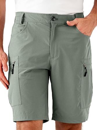 Mens Hiking Cargo Shorts Stretch Quick-Dry Outdoor Casual Work Shorts for Men Camping Fishing