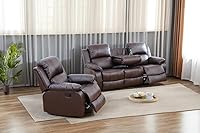 Vista 56 de A Ainehome Juego de muebles de sala de estar, juego de sofá reclinable, sofá de dos plazas para sala de estar, espacio pequeño, caravana, casa