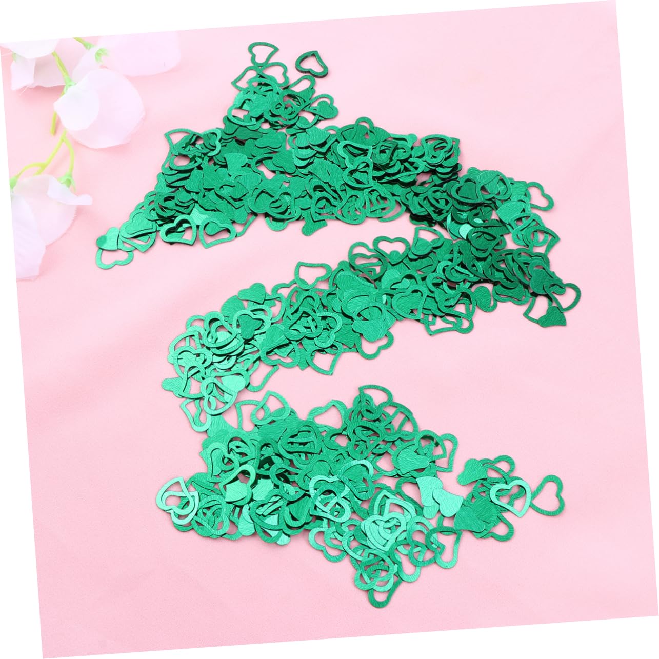 TOPBATHY 9000pezzi Confetti Cuore Verde Per Matrimonio e Compleanno Di Decorazioni Da Tavolo Per Feste e Eventi Romantici Senza Glitter Che Cade Per Inviti e Regali