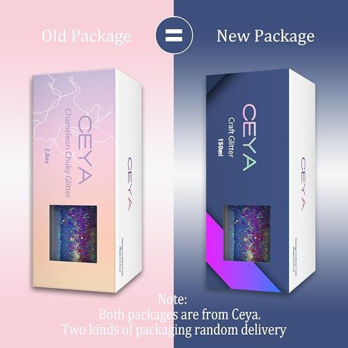 Miniatura 8 de Ceya Purpurina gruesa camaleón, 2.8 onzas2.82oz, cambio de color de sirena, purpurina en polvo, cambio de color, lentejuelas iridiscentes para