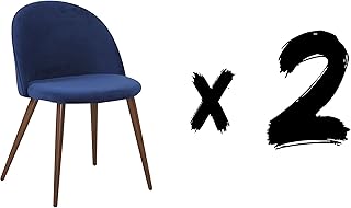 SUÁREZ Sillas, Acero, Azul, 46 x 54 x 76 cm, 2 Unidades