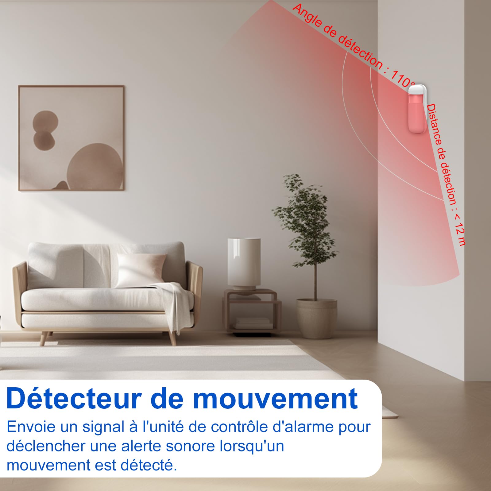 XUK Systeme Alarme Maison sans Fil – sans Abonnement ni Frais Mensuels – Kit Alarme Maison Complet avec Écran Tactile, Détecteur de Mouvement, Détecteur d’Ouverture, Sirène – Works with Alexa