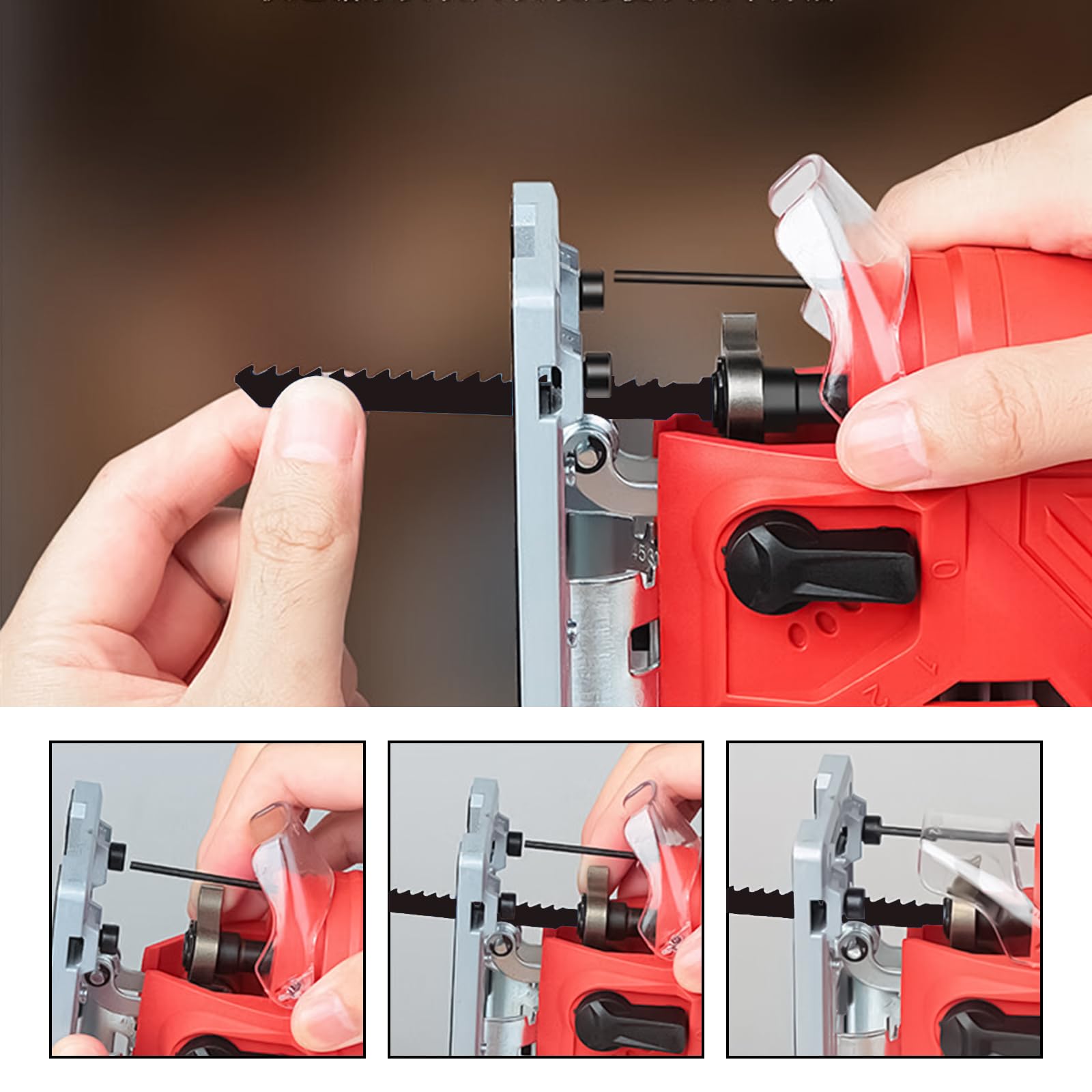 25Pcs T-Shank Jigsaw Blade, High Carbon Steel Jigsaw Blades Set, Straight and Fast Cuts T-Shank Jig Saw Blade Set - Image 3