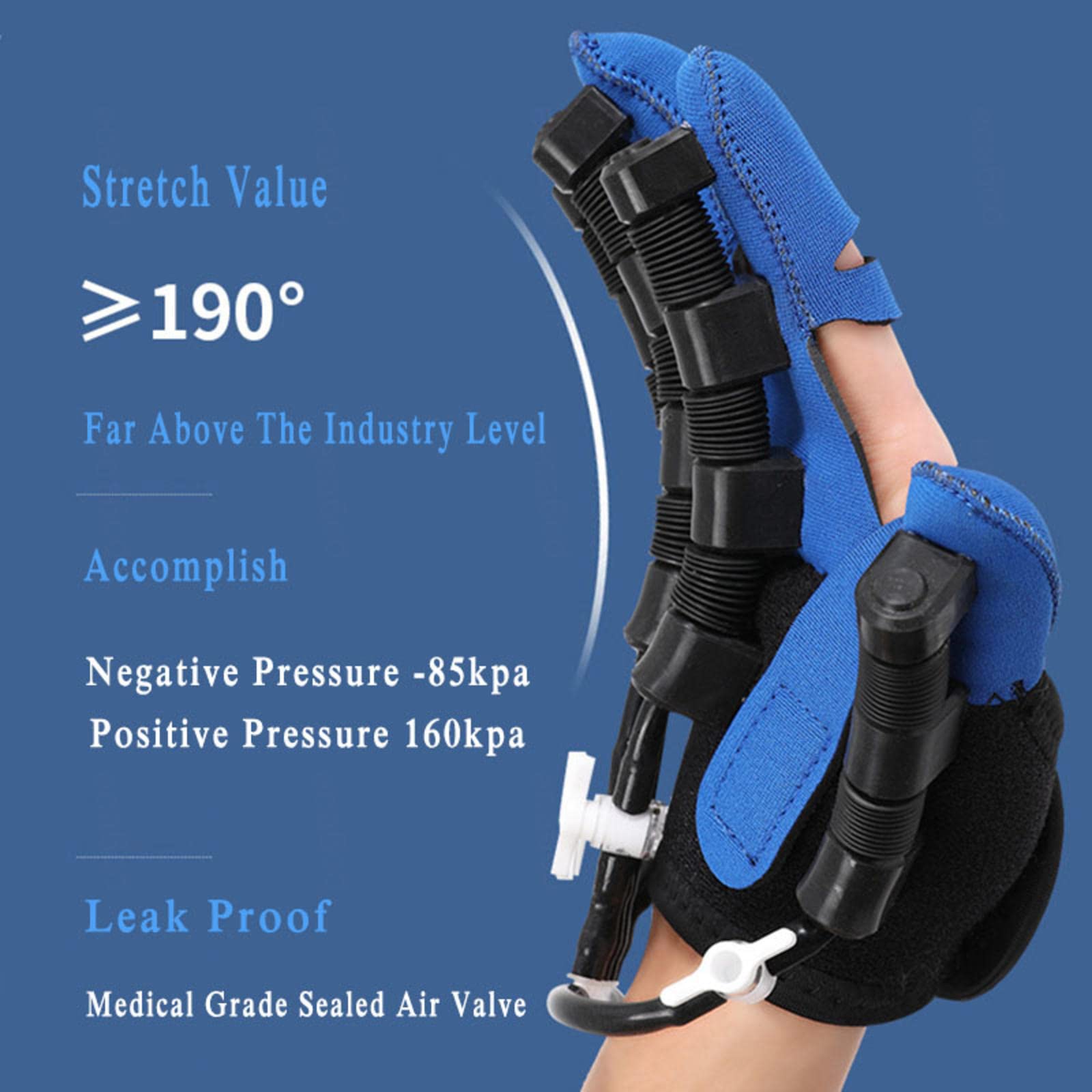 Férula Mano Entrenamiento Dedos Entrenamiento Manual de exoesqueleto Protector para recuperación función Mano hemiplejía del accidente cerebrovascular,Right-M