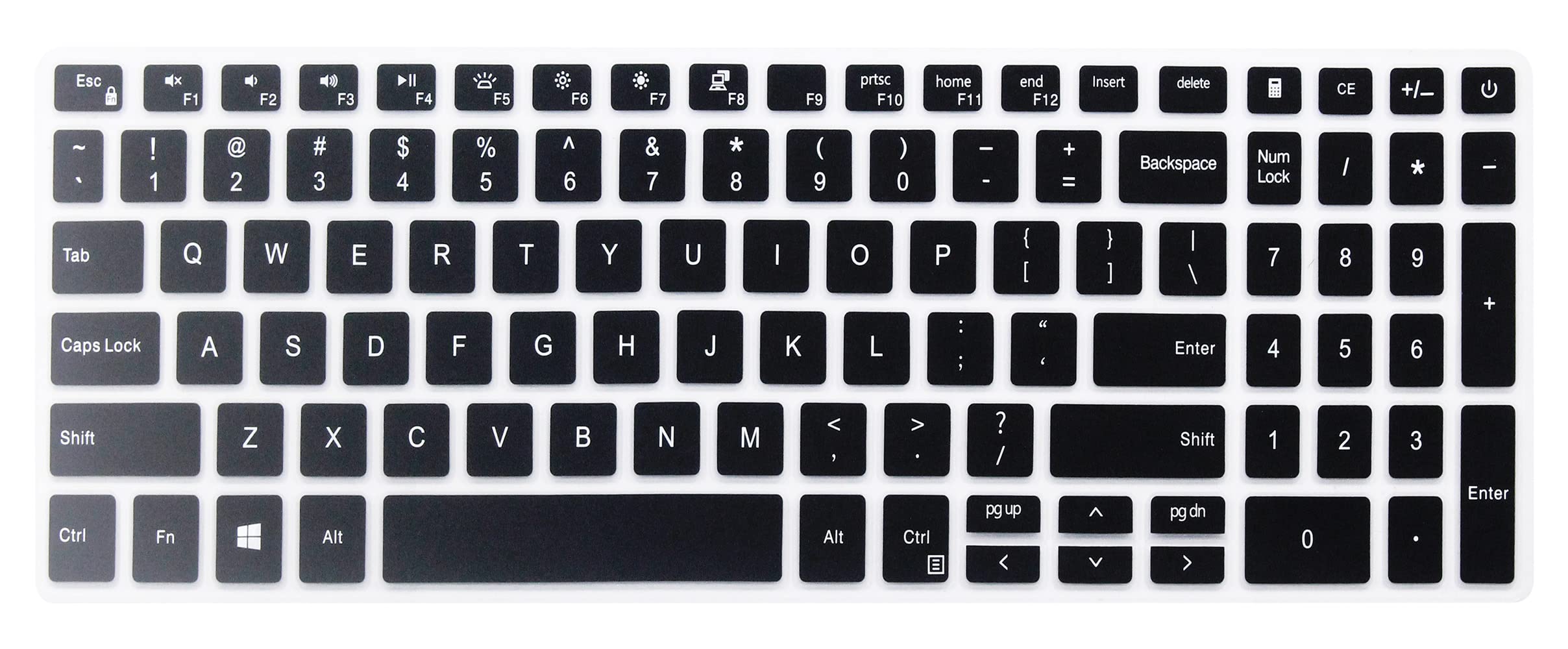 Keyboard Skin Compatible for 2021 2020 Dell Inspiron 15 5501 5502 5505 5508 5590 5593 5598 7000 7590 7591 7501 7506 7706 7790, Vostro 15 3501 5501 5502 5590 7500 7590, Dell Gaming G15 5510 5515 (Black