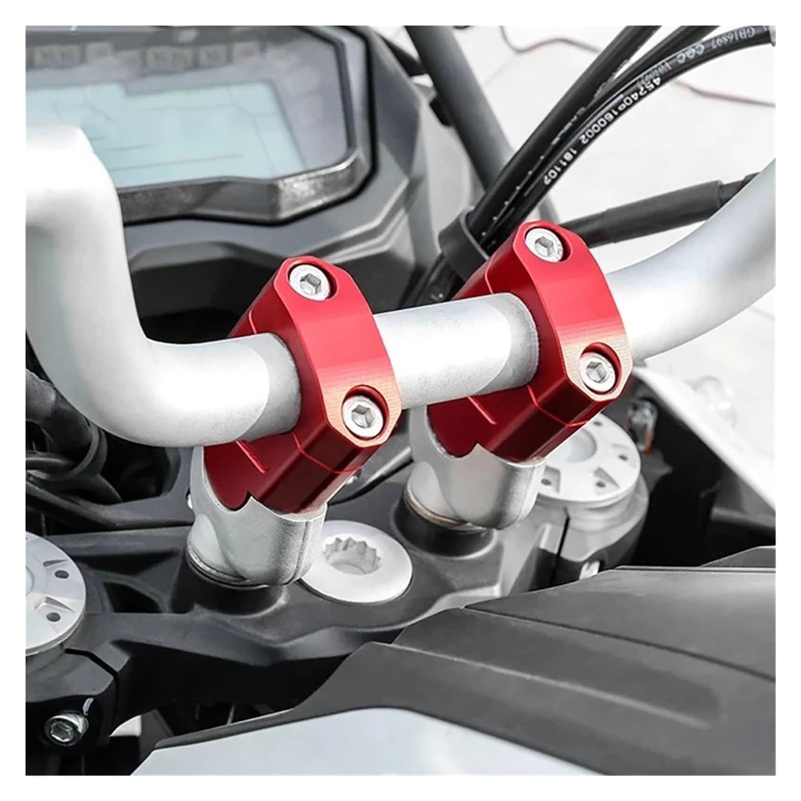 pour BMW 22mm 28mm Moto Guidon Riser Motocross Rehaussement Pince Montage Barre Risers Universel Rehausse De Guidon