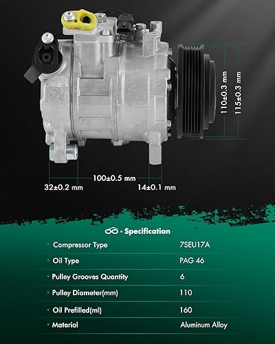 Vista 181 de SCITOO Compresor de CA apto para H-onda Prelude 2.2L 2001 para H-onda Civic para A-cura EL 1.7L 1997 1998 1999 2000 2001