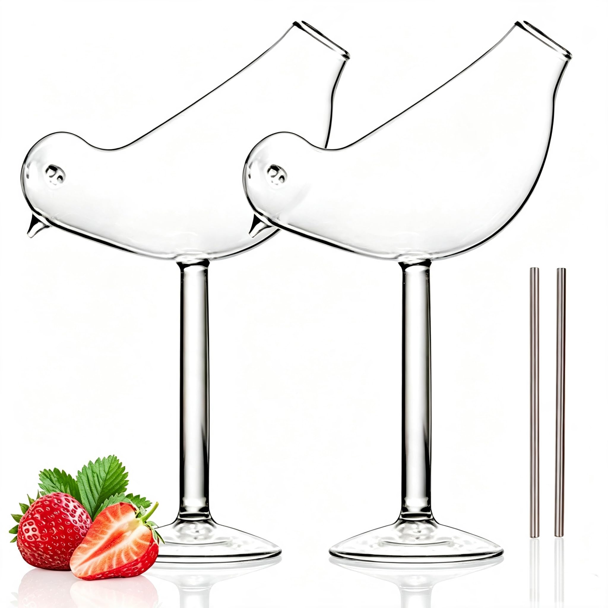 Bird Shaped Cocktail Glasses - Set of 2 -1
