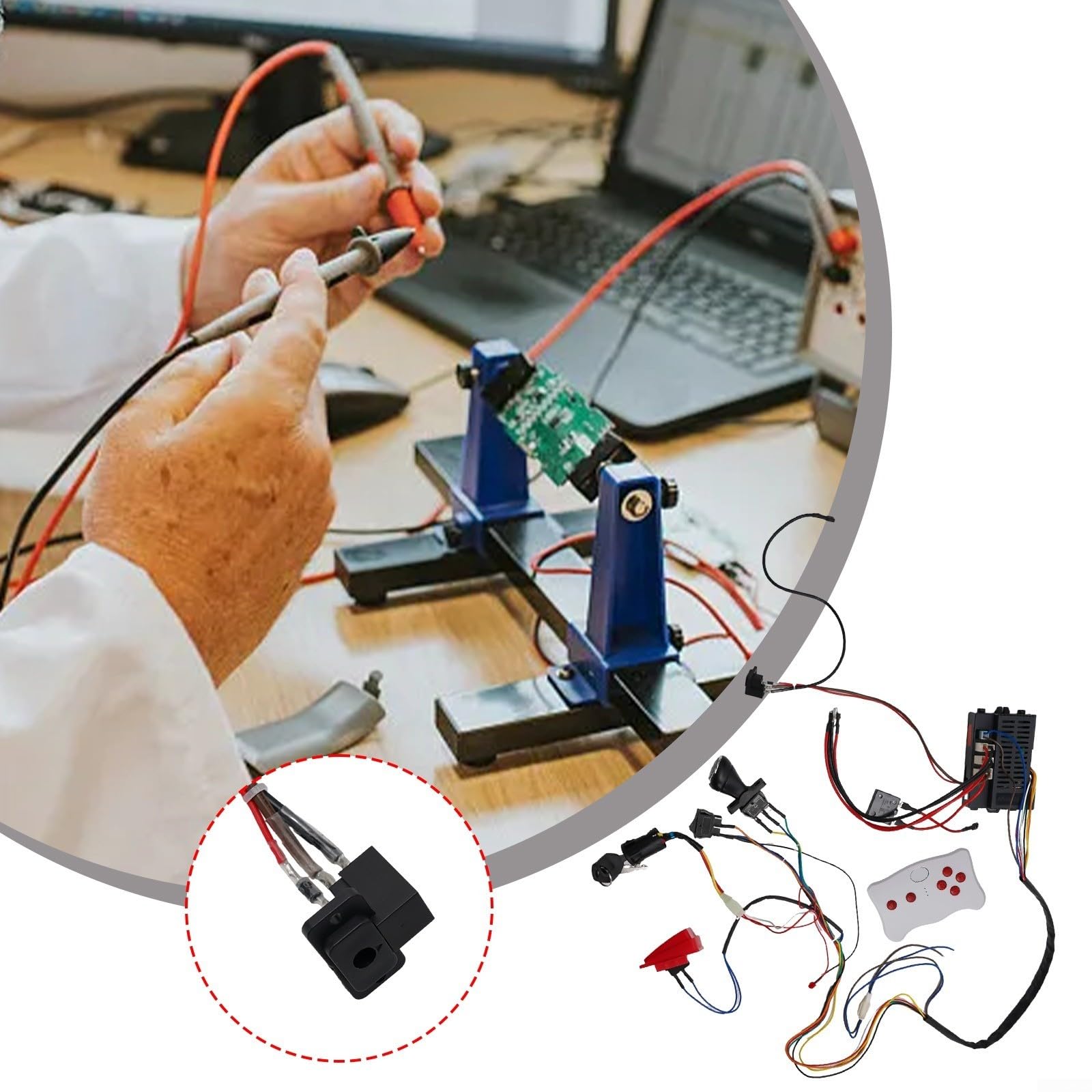 Weelye - Kit ricevitore telecomandato 2,4 G per bambini, per auto elettrica, set di interruttori con avvio delicato, RX18 6V/RX23 12V/RX37 12V compatibile (RX37 12V A)