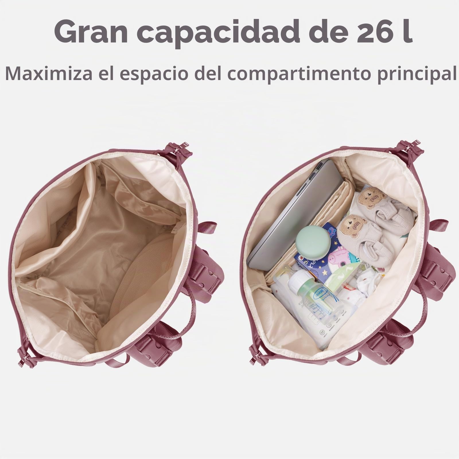 CEI-CEI Mochila Cambiador de Neopreno Impermeable, Gran Capacidad para Bebé Recién Nacido, Mochila de Viaje para Mamá y Papá con Bolsillos Térmicos y Cambiador Portátil Incluido